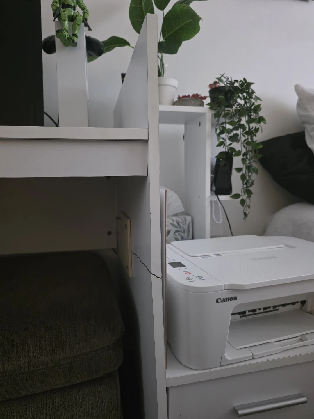 White Desk with Shelves - photo 3