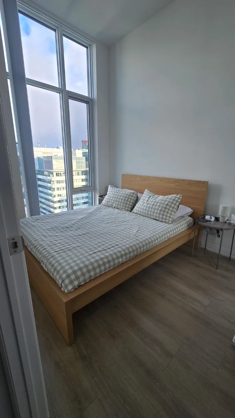 IKEA MALM Bed Frame Queen Size and ÅSBYGDA Foam Mattress