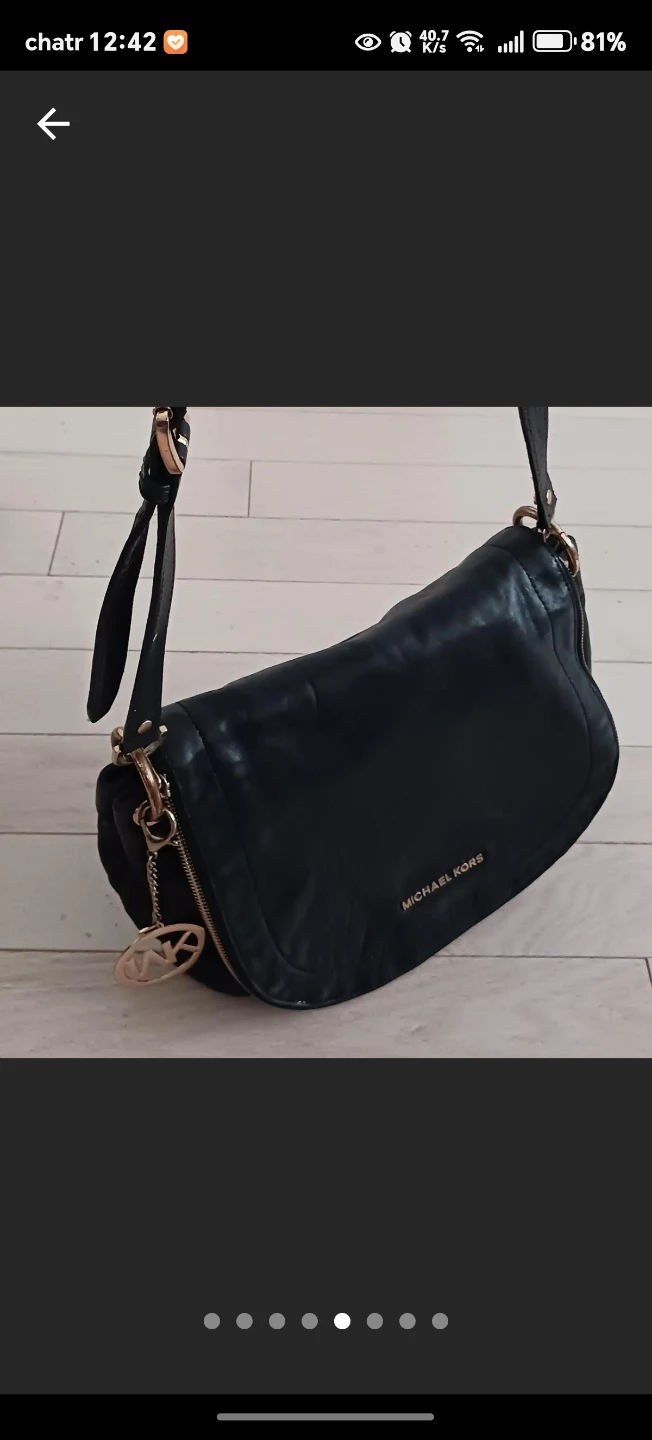 Michael Kors Black Leather Shoulder Bag