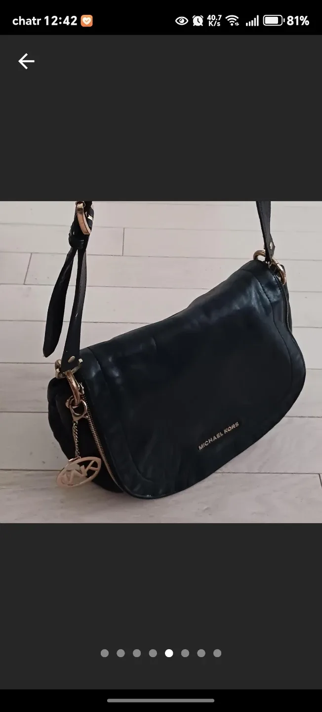 Michael Kors Black Leather Shoulder Bag thumbnail