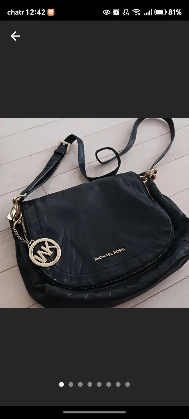 Michael Kors Black Leather Shoulder Bag image indicator(2)
