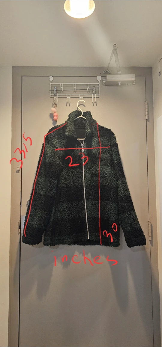 Green & Black Plaid Sherpa Jacket - photo 2