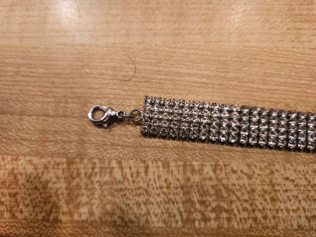 Rhinestone Choker Necklace with Crosses - photo 3