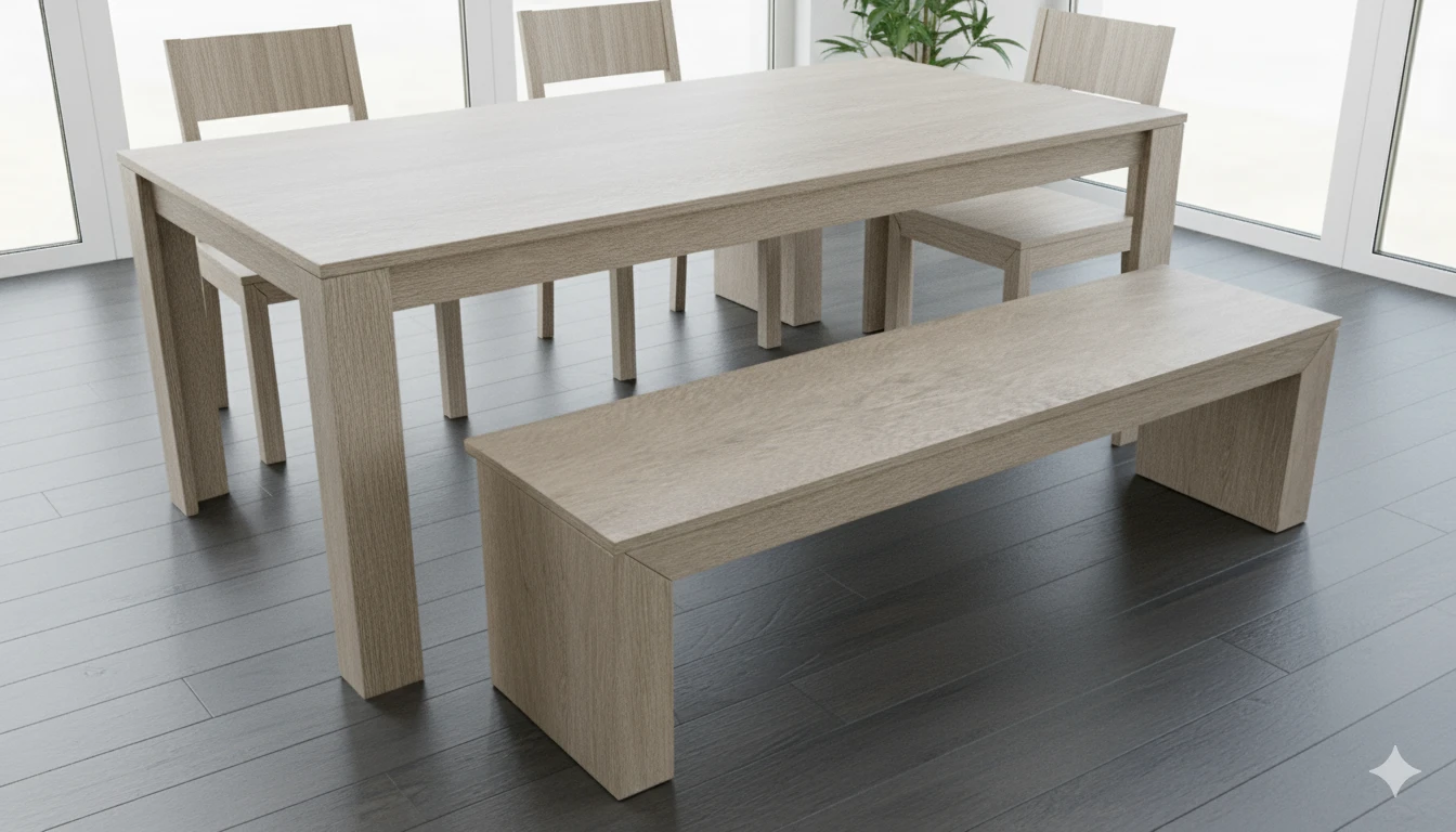 Wood Bench, 60 x 14 inches - photo 2