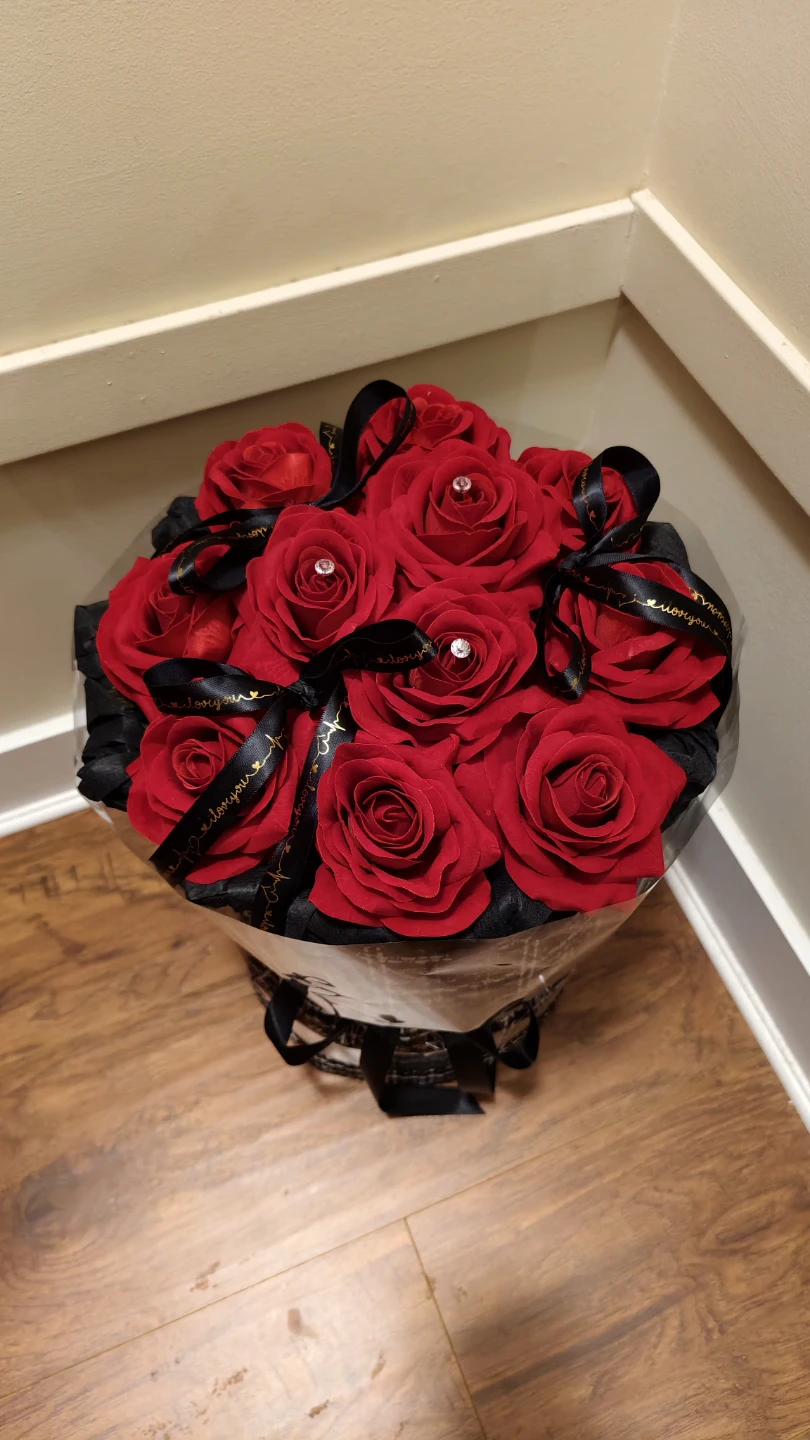 Red Rose Flower Bouquet - photo 2