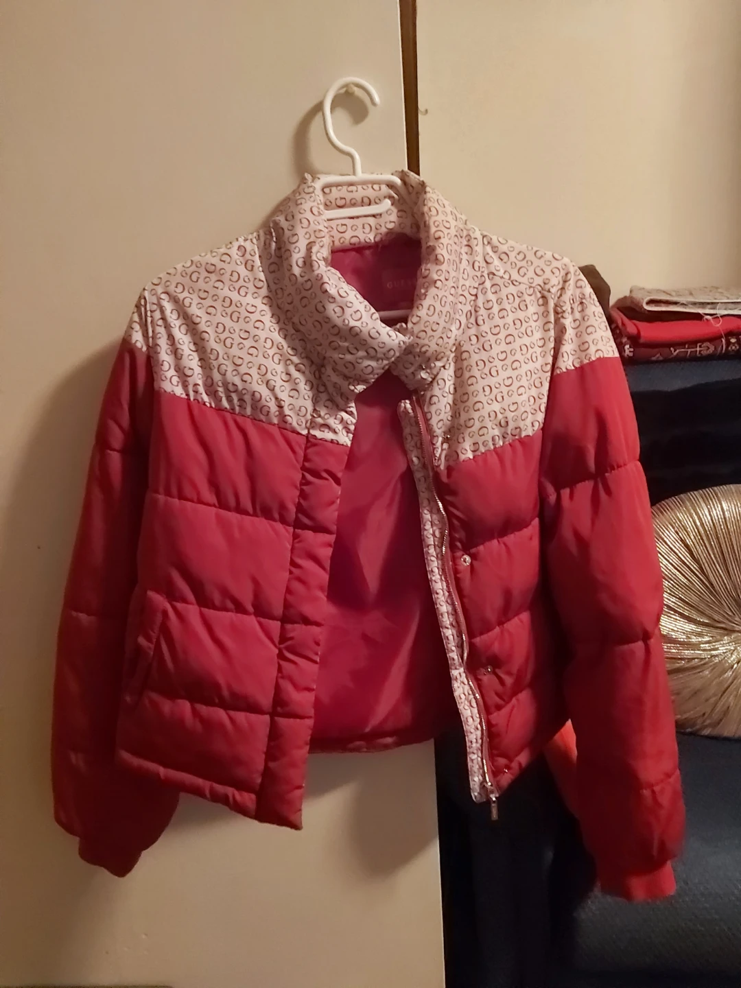 Guess Red Puffer Jacket