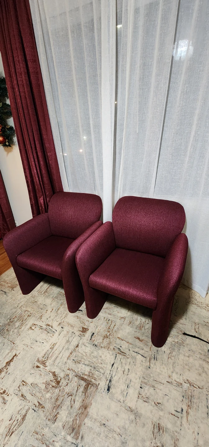 Burgundy Armchairs - Set of 2 - photo 3