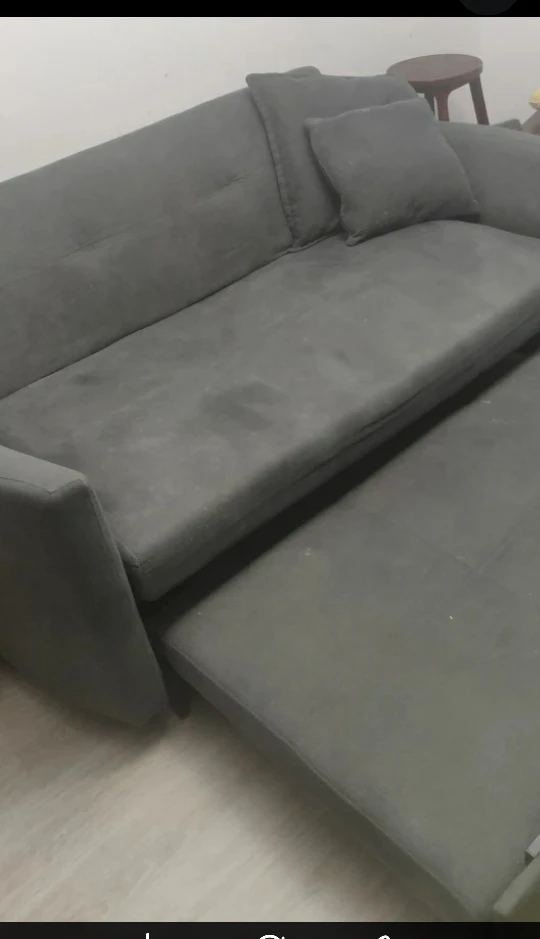 Grey Sofa Bed with Pillows - photo 2