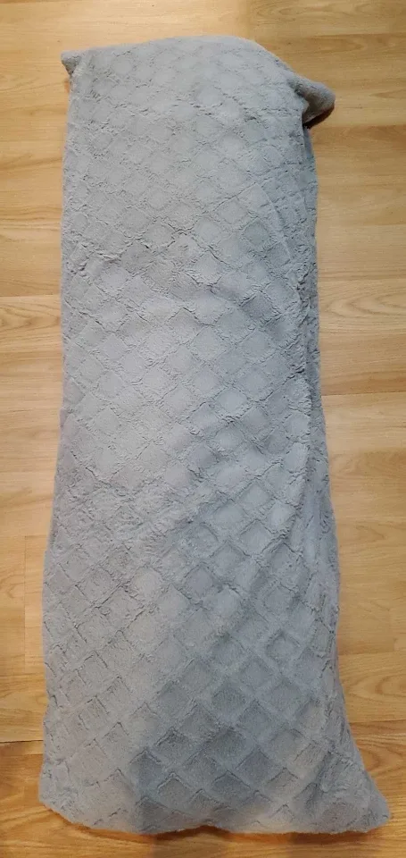 Grey Plush Body Pillow