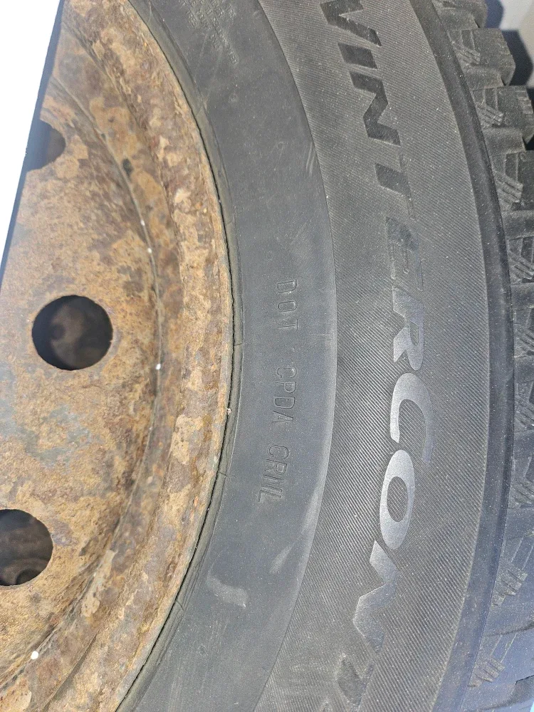 LIKE NEW WINTER TIRES WITH THE RIM. $115 EACH FIRM! image indicator(5)