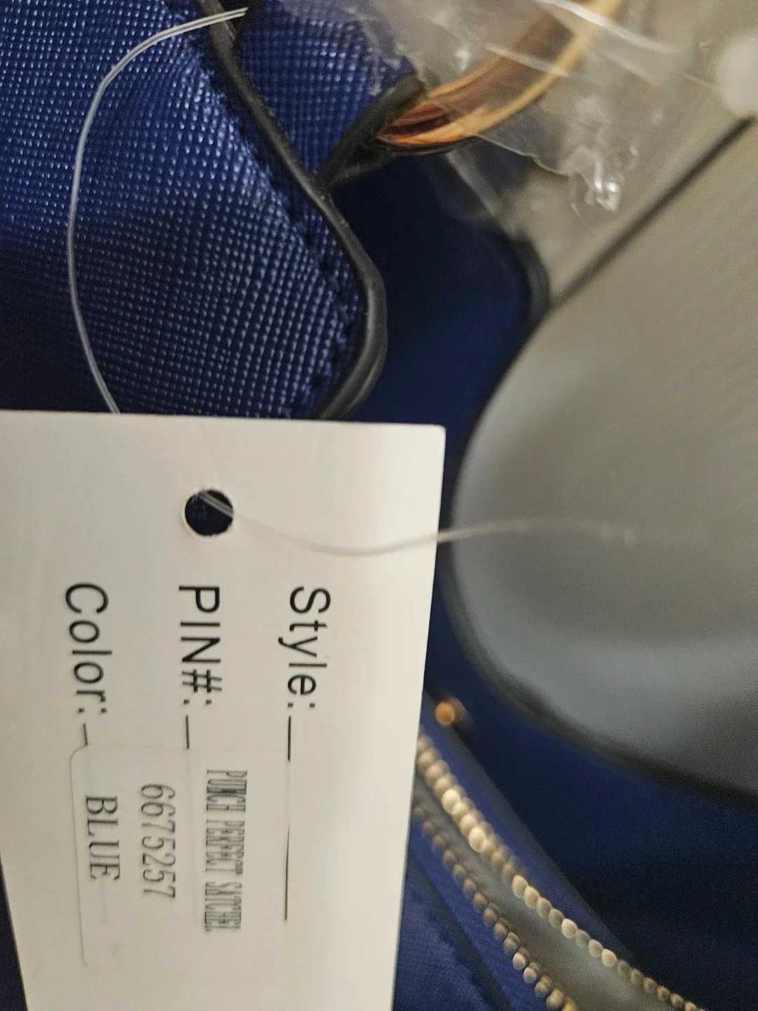 Monroe and Main royal blue tote bag with bamboo handles. image indicator(5)