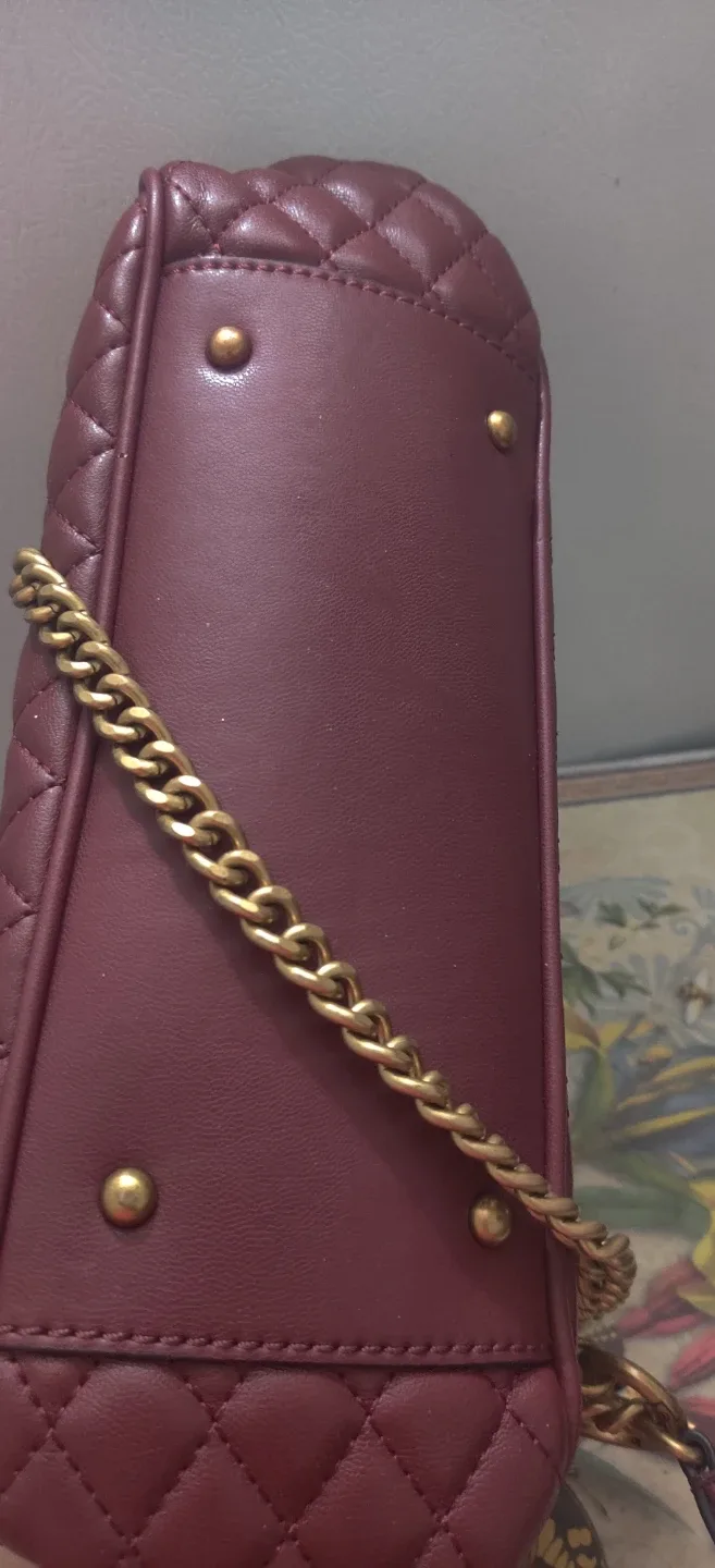 Guess Quilted Burgundy Shoulder/Cross Shoulder Bag image indicator(8)