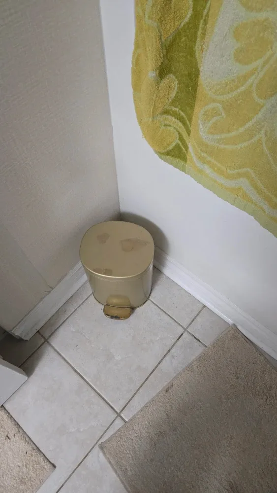 Gold Step-On Trash Can