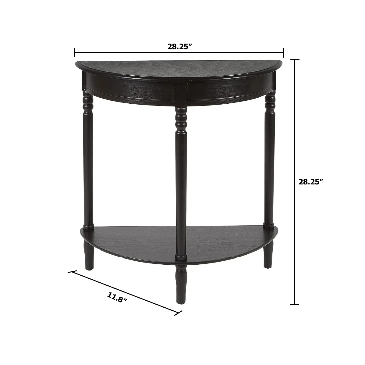 Black Half-Moon Console Table 🥕 - photo 3