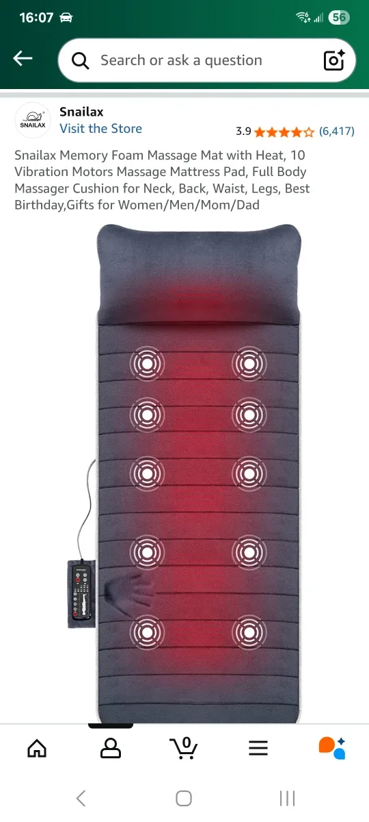 Snailax Memory Foam Massage Mat