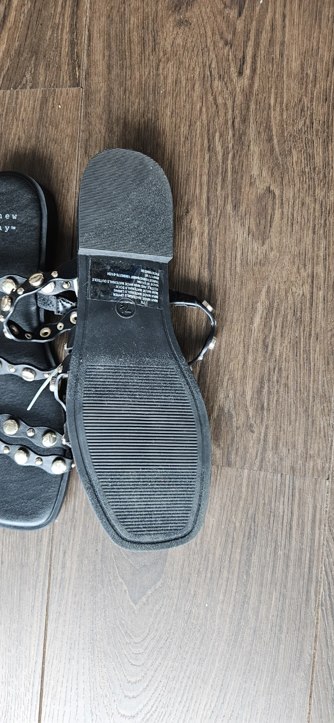 Brand new - A New Day Black Studded Sandals - Size 7 to 7.5 - photo 4