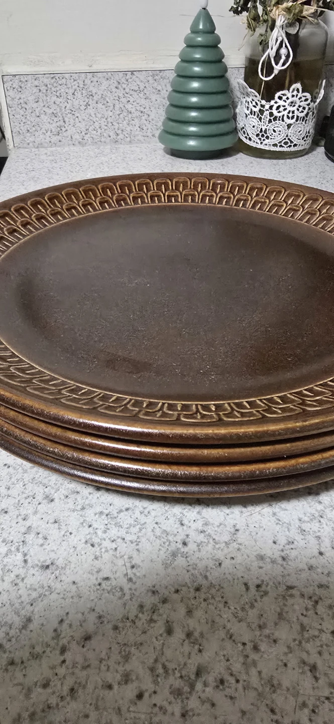 Vintage Brown Dinner Plates