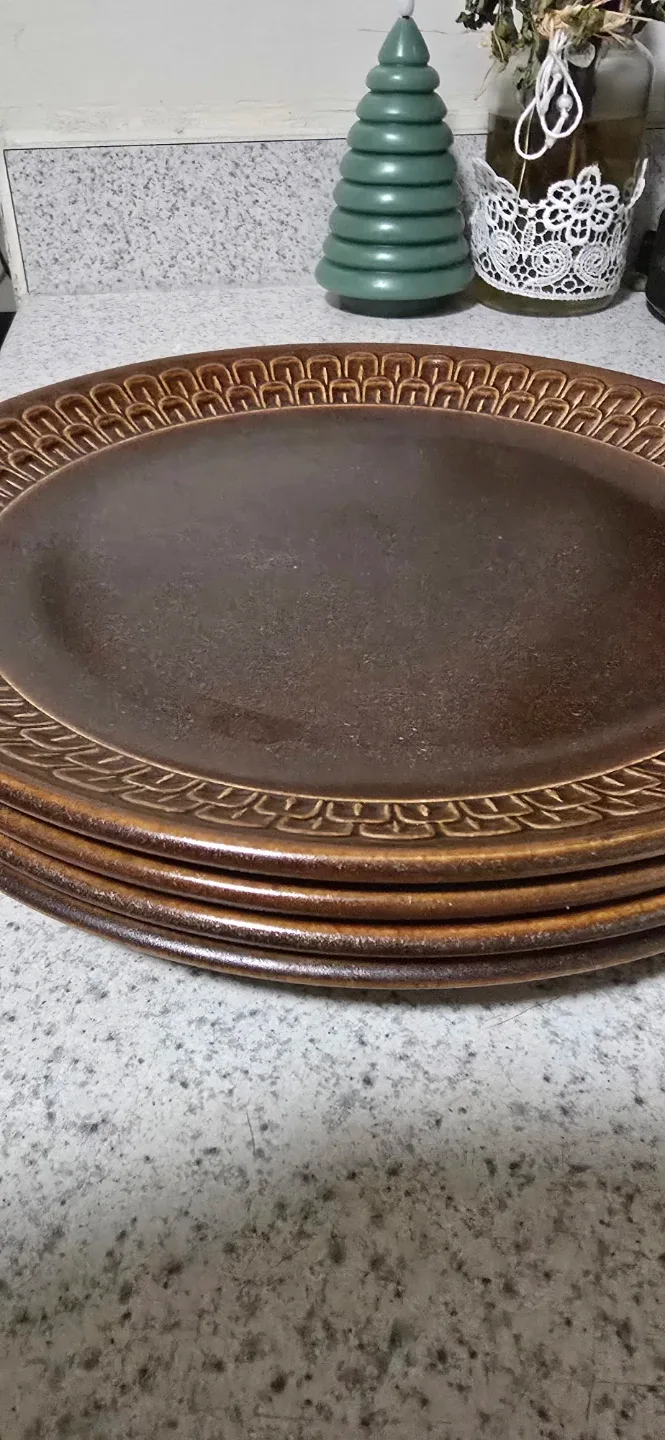 Vintage Brown Dinner Plates