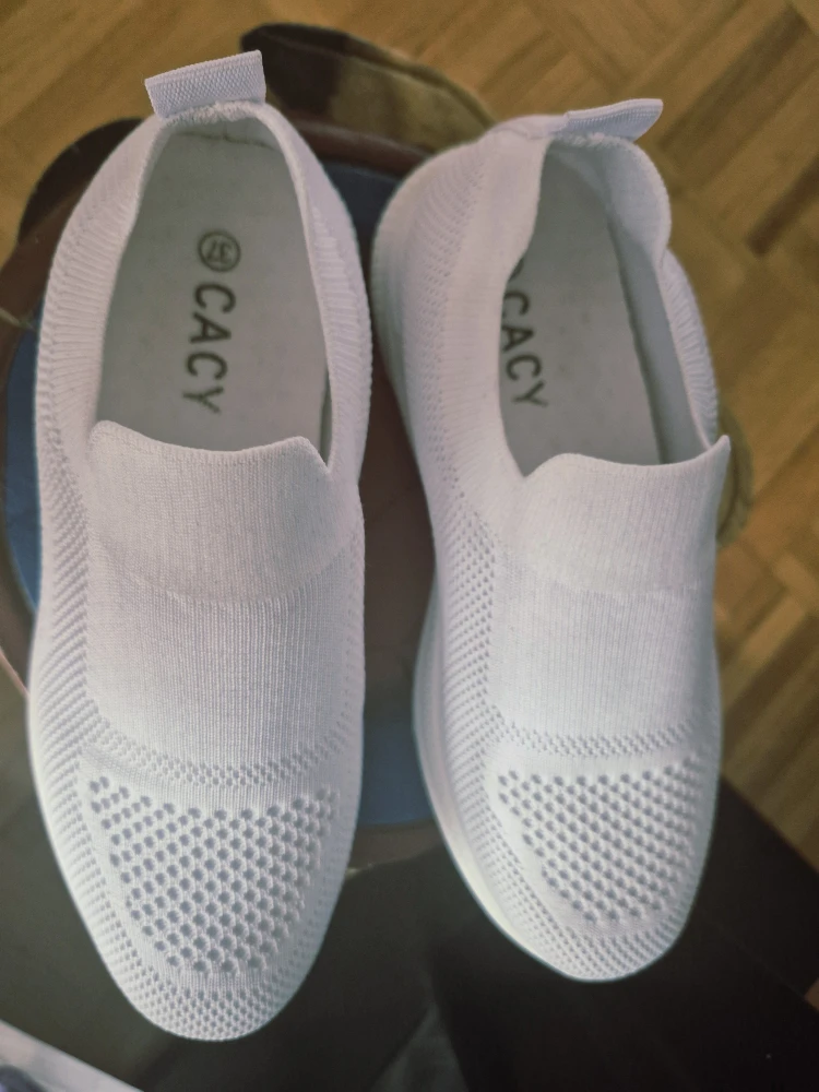 Cacy White Slip-On Sneakers - Size 37 (6.5) - photo 3