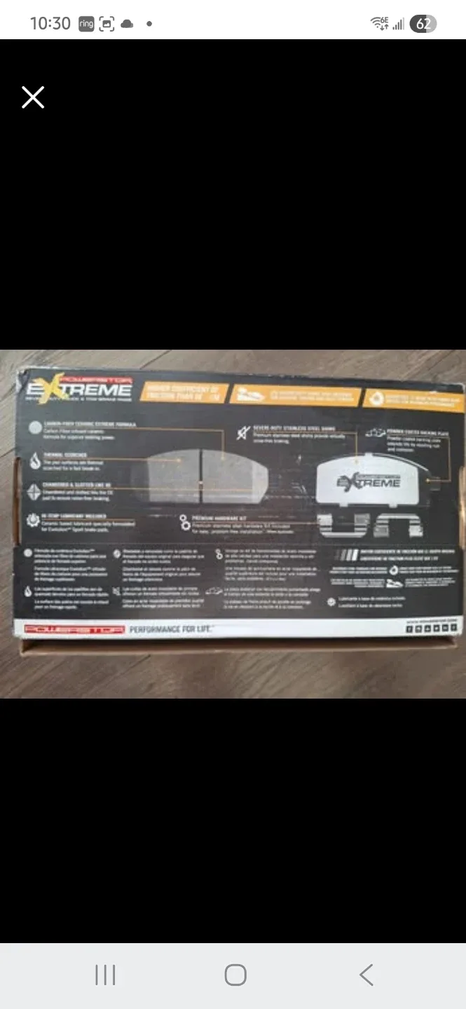 Z36 - 1589 PowerStop Front Break Pads - dual cylinder caliper image indicator(2)