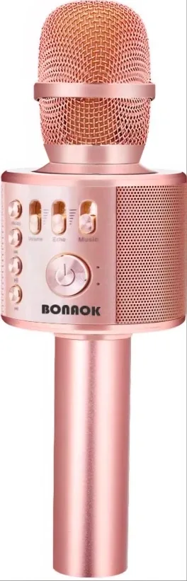 BONAOK Karaoke Microphone - Rose Gold