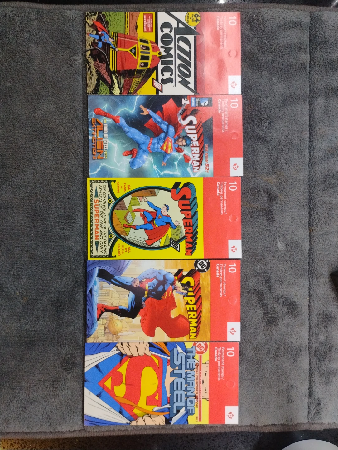Superman Canada Post Stamps - 5 Packs