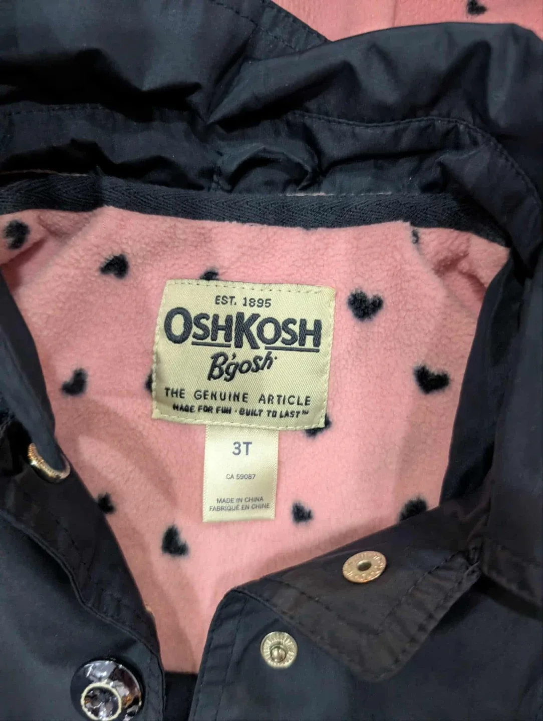 OshKosh B'gosh Navy Blue Jacket - Size 3T image indicator(2)