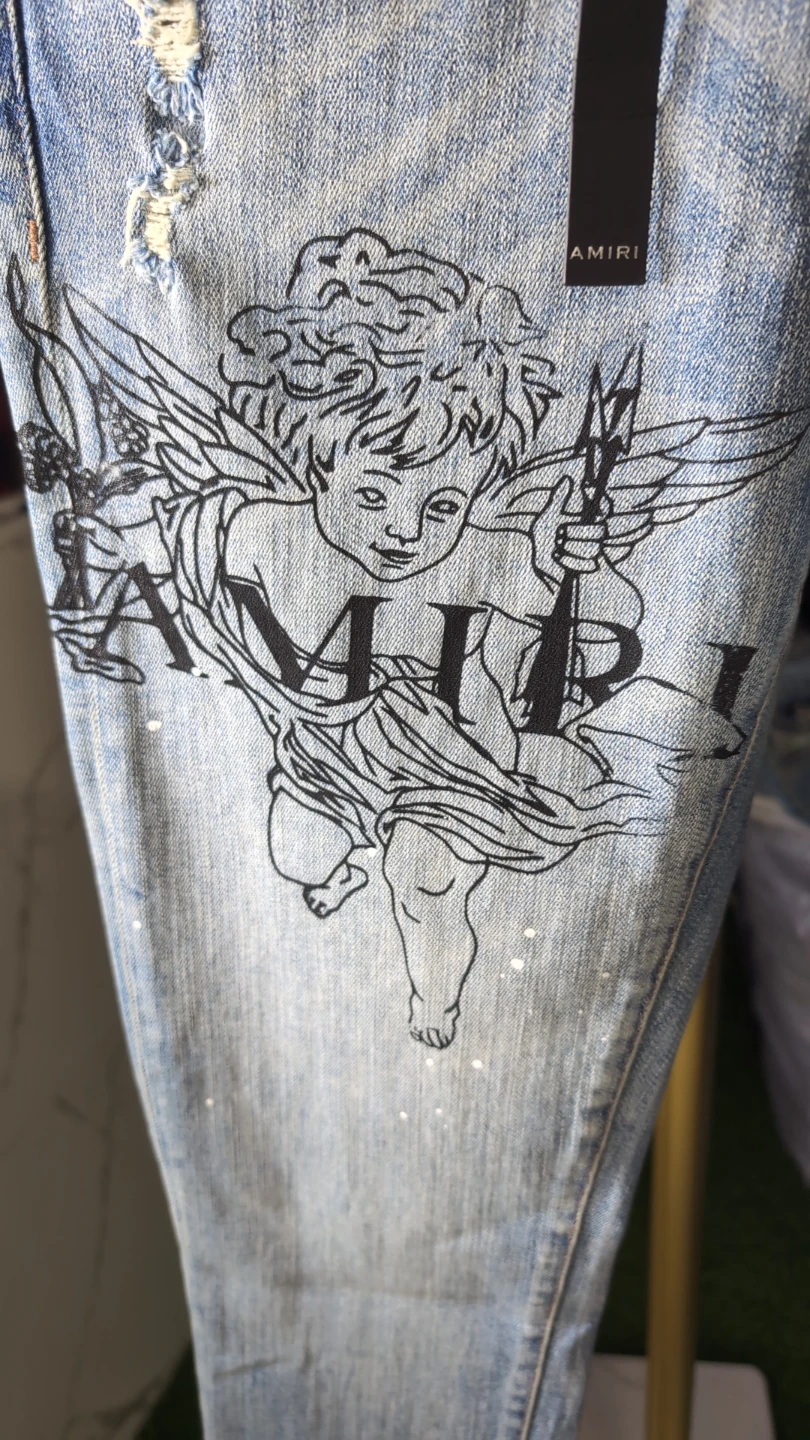Amiri Jeans with Angel Graphic - photo 2