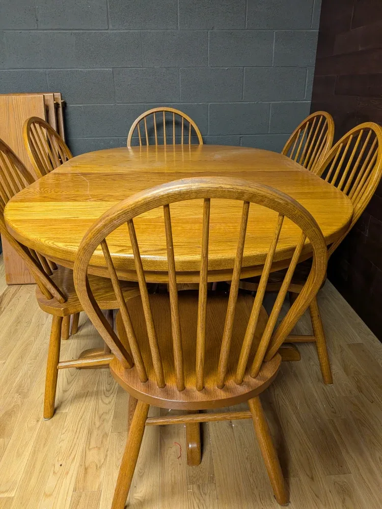 Wooden Dining Table with 6 Chairs image indicator(3)