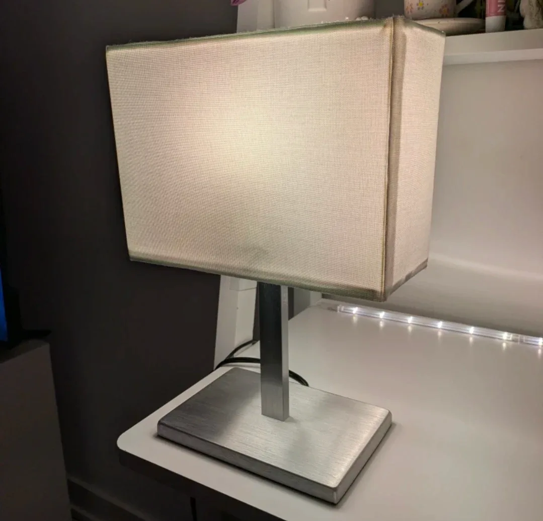 Modern Table Lamp - Silver Base