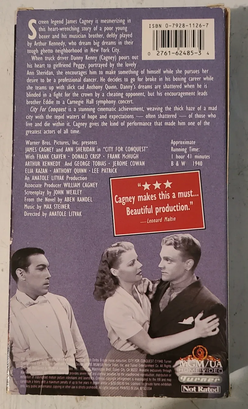 City for Conquest VHS Tape - James Cagney image indicator(2)