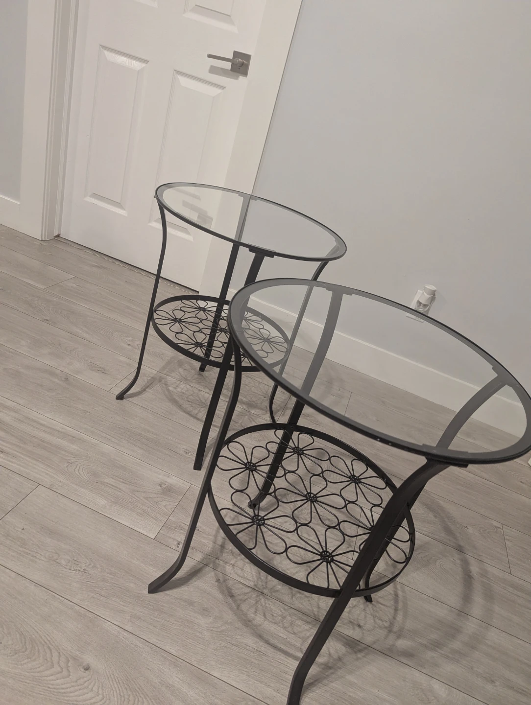 Glass Top Side Tables - Set of 2 - photo 2