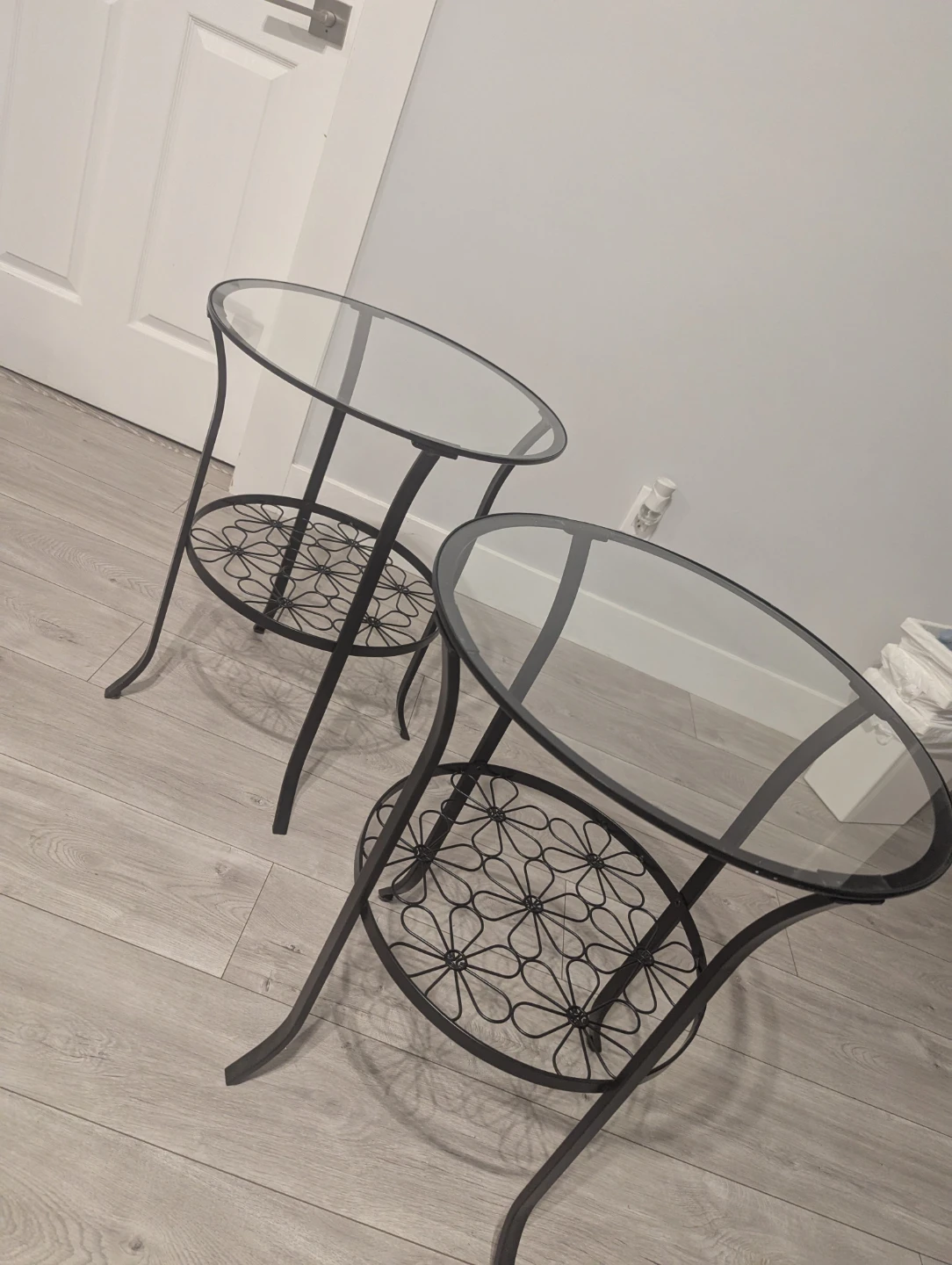 Glass Top Side Tables - Set of 2 - photo 3