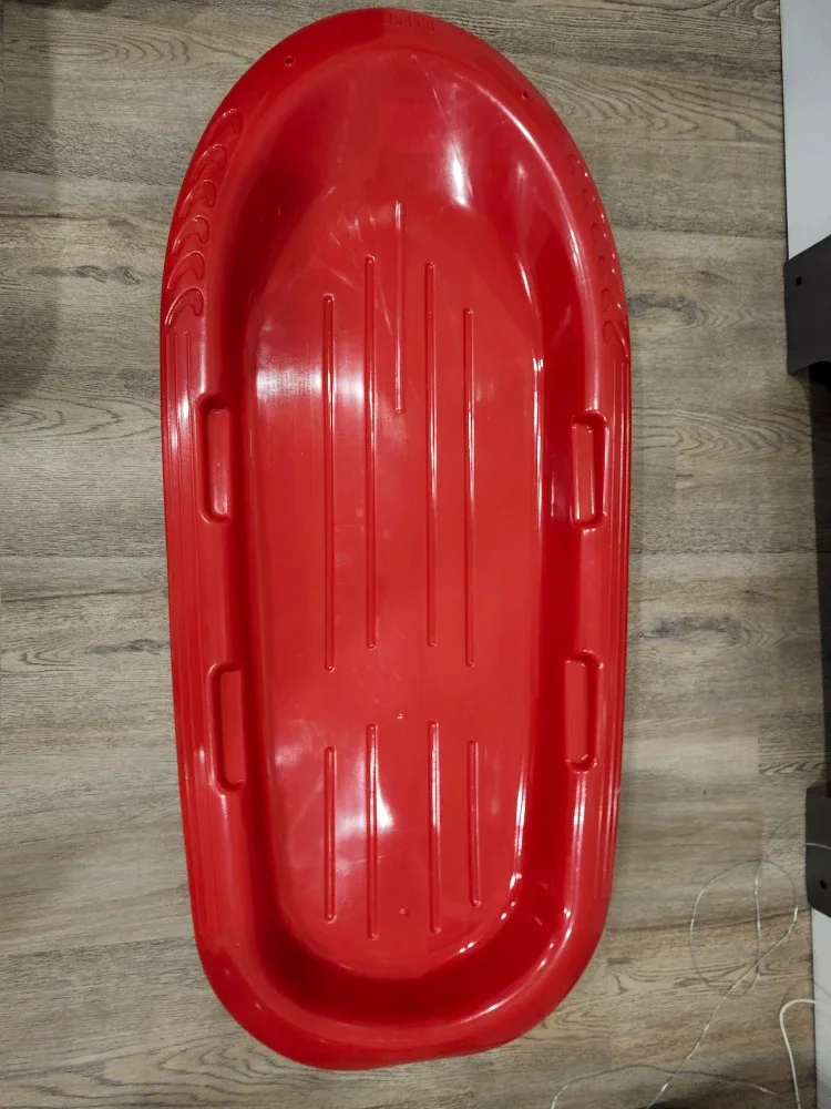 Red Plastic Toboggan Sled image indicator(2)