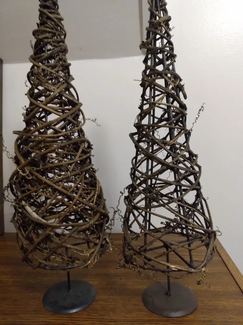 Set of two Rustic Twig Decorative Trees -