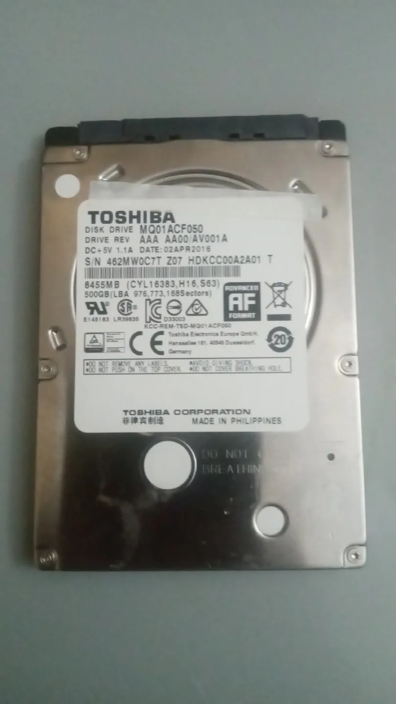 Toshiba MQ01ACF050 500GB Hard Drive