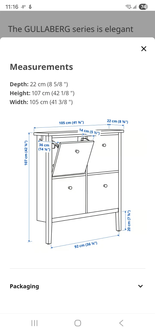 IKEA Gullaberg Shoe Cabinet - White - photo 4