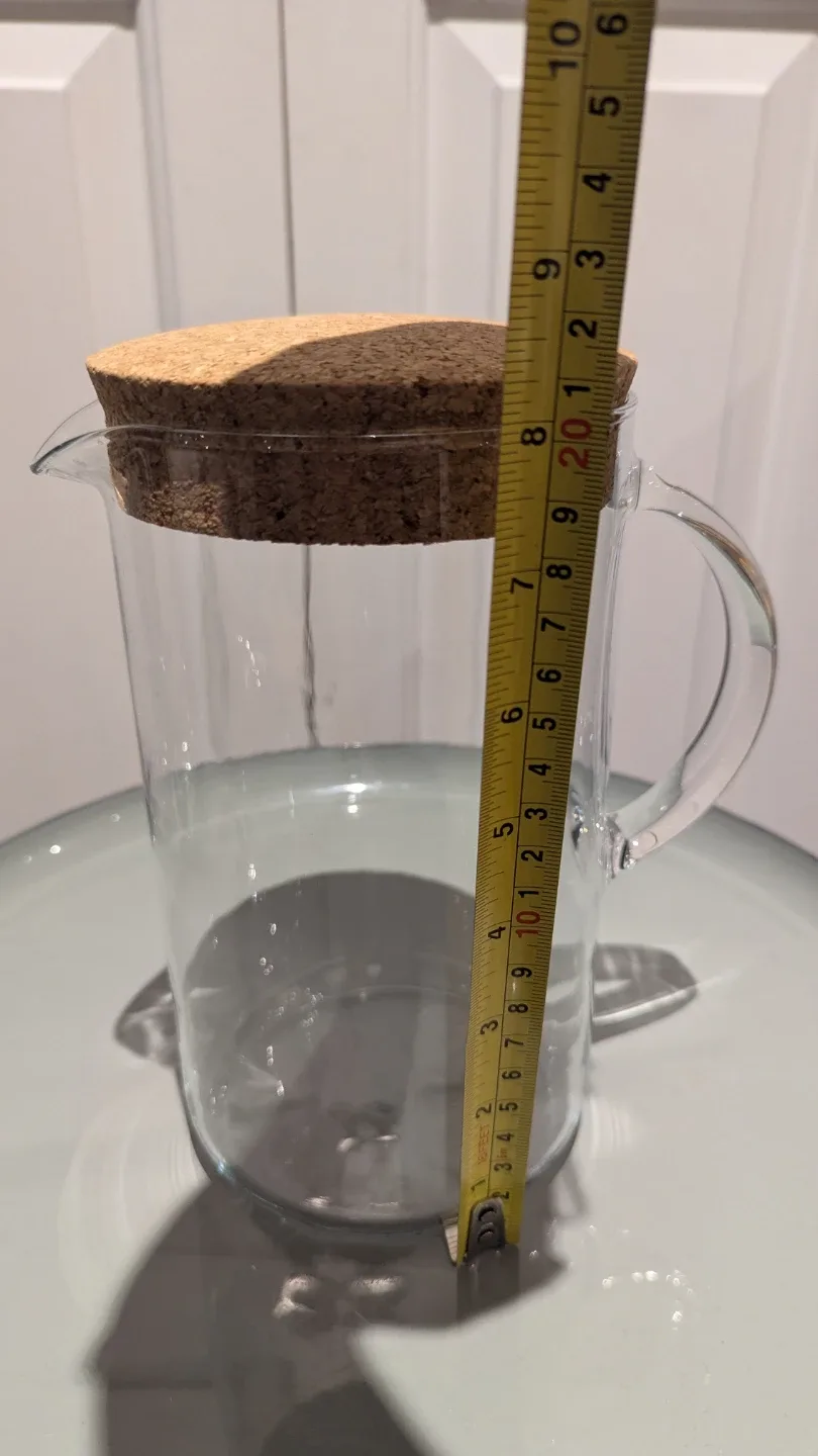 Glass Pitcher with Cork Lid image indicator(3)