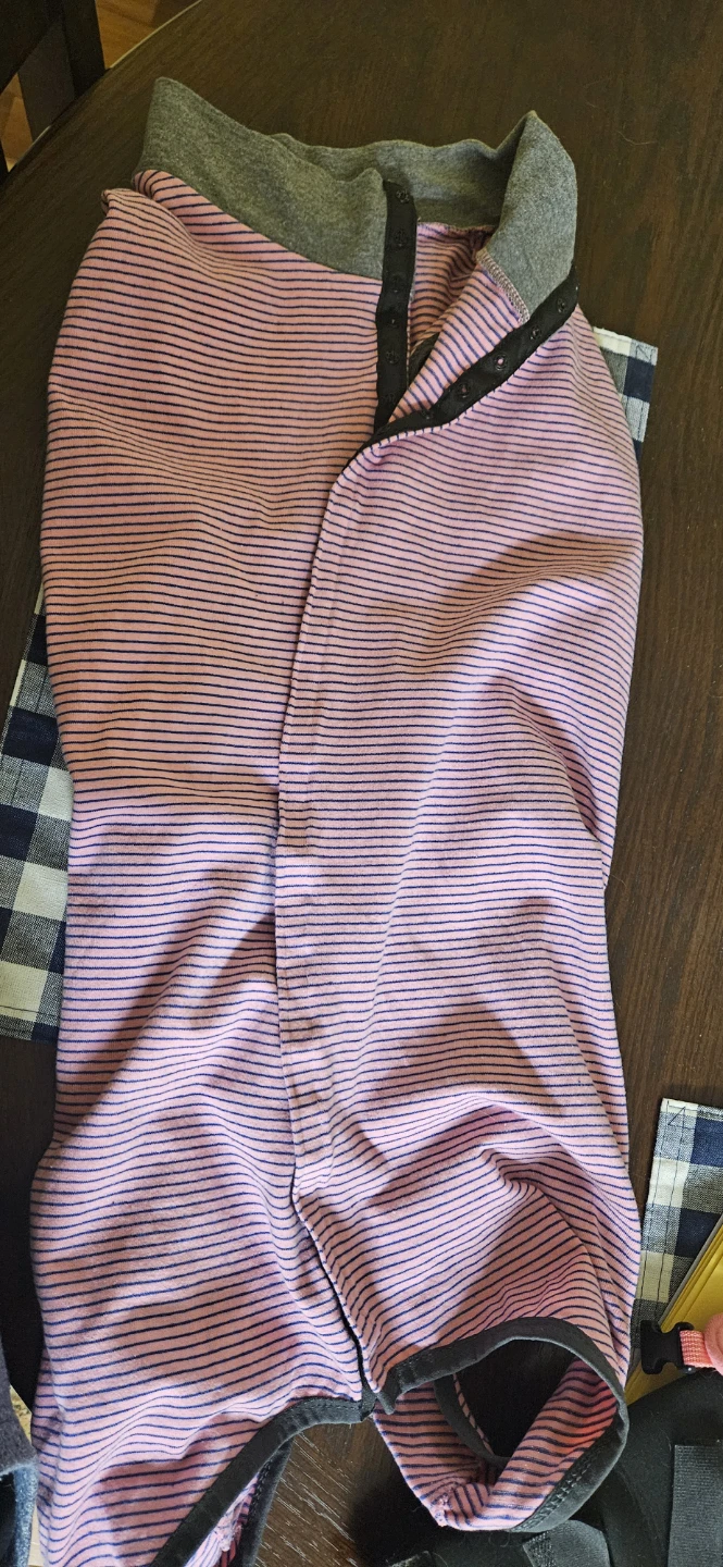 XXXL Dog surgery jumper- Pink Striped