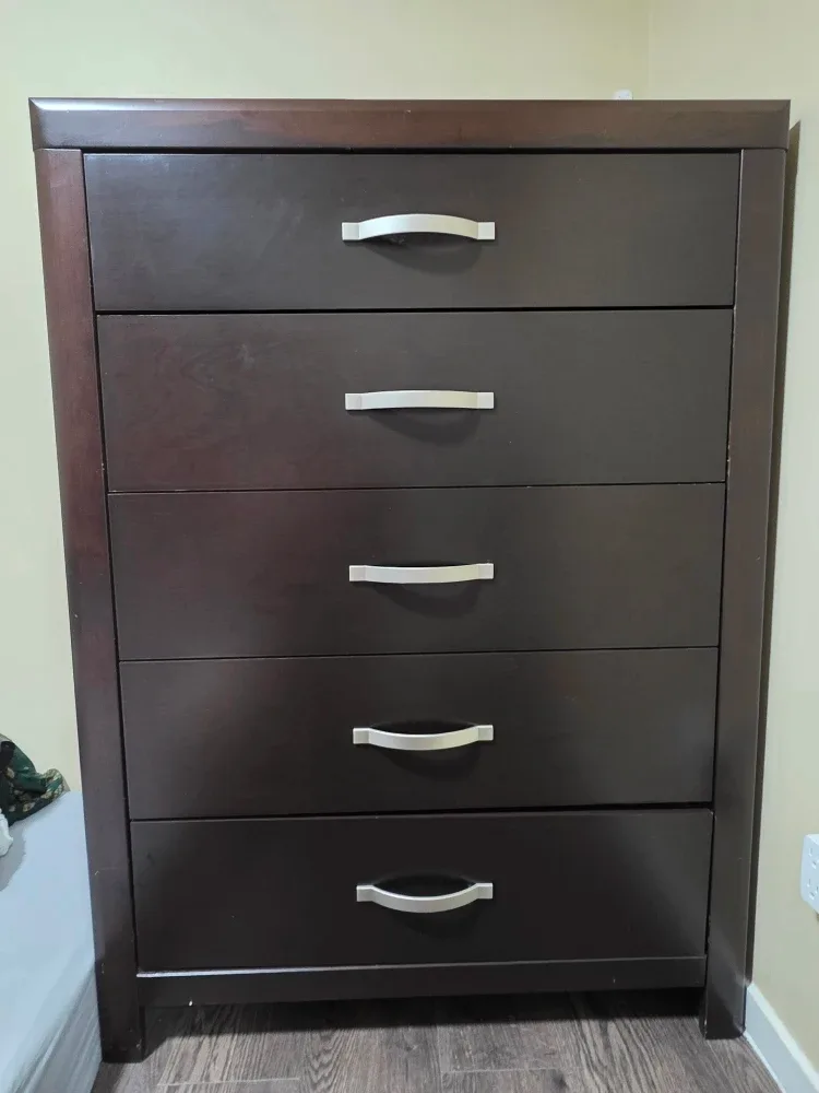 Dark Brown 5-Drawer Dresser