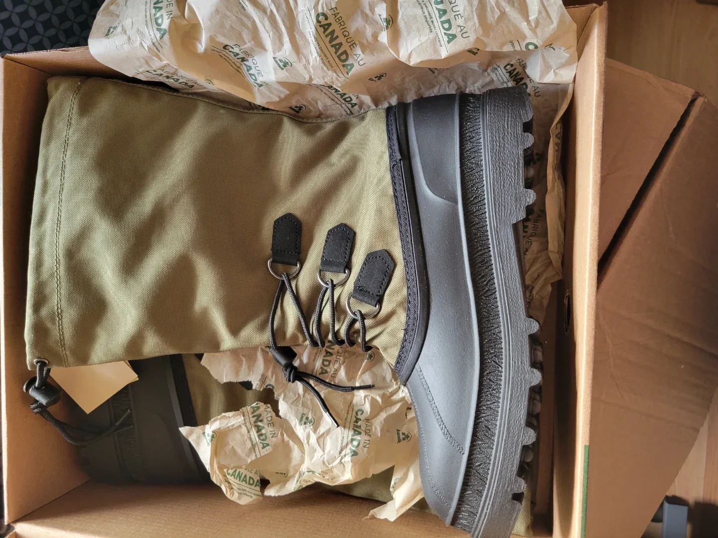 Canuck Dark Olive Winter Boots - Size 9 image indicator(2)