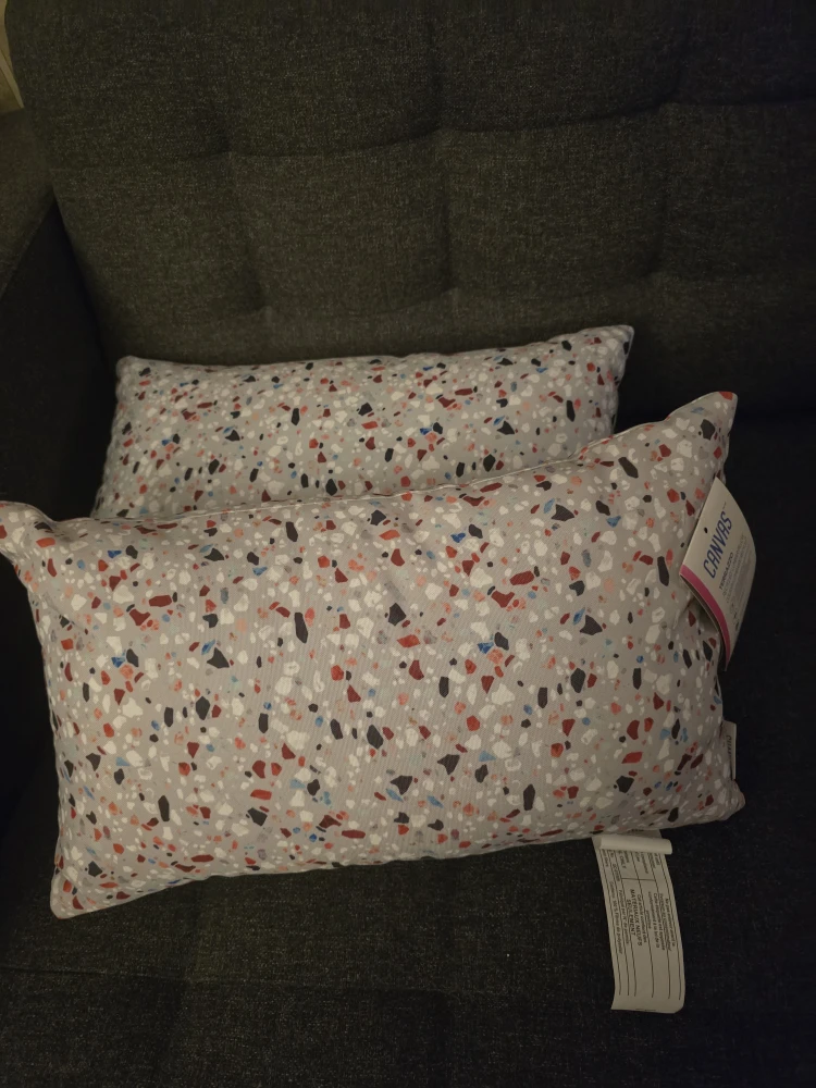 Canvas Terrazzo Recycled Lumbar Pillows- new - photo 3