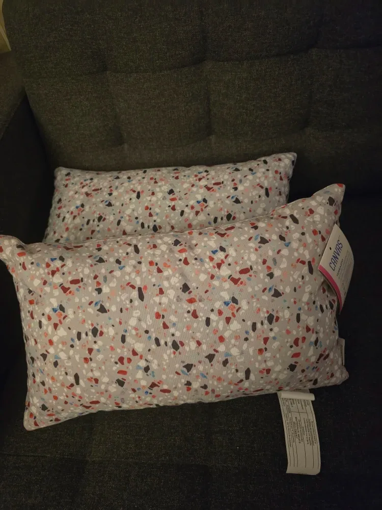 Canvas Terrazzo Recycled Lumbar Pillows- new image indicator(3)