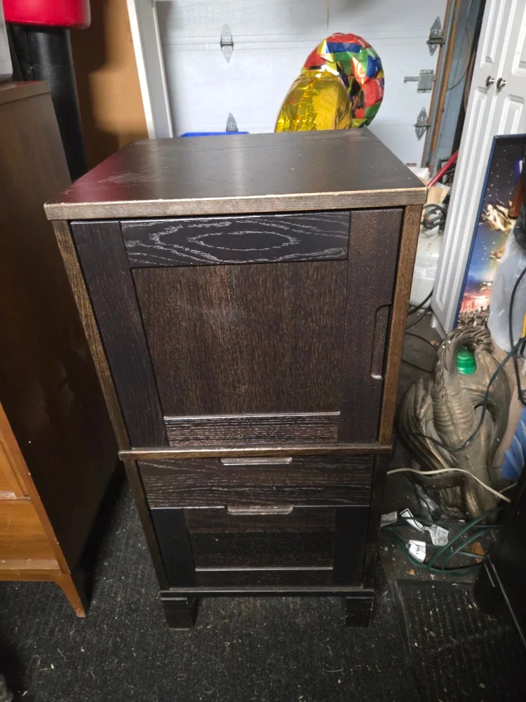 Dark Brown Cabinet with Drawer