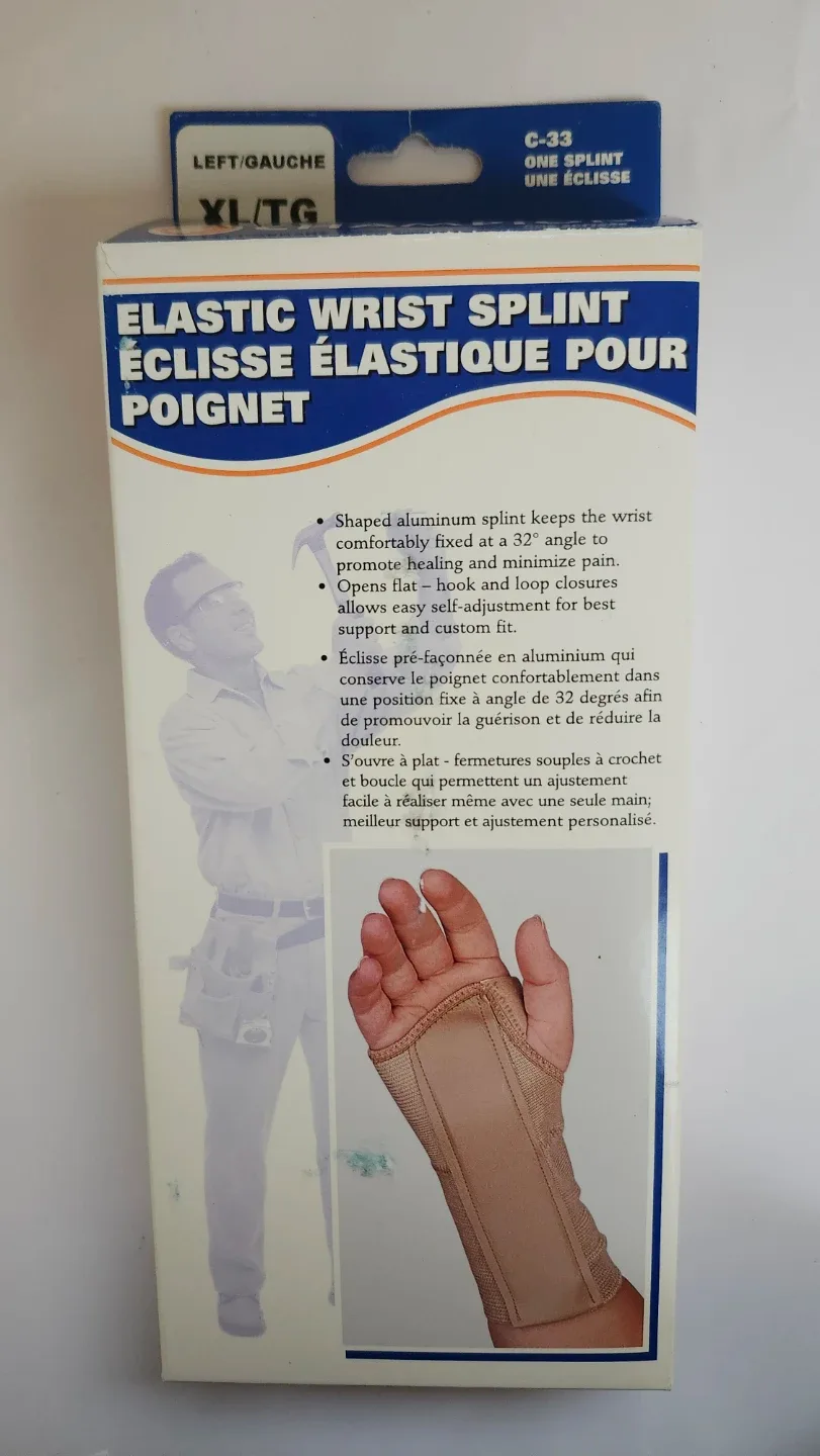 Brand New Champion Elastic Wrist Splint - XL - Left Hand