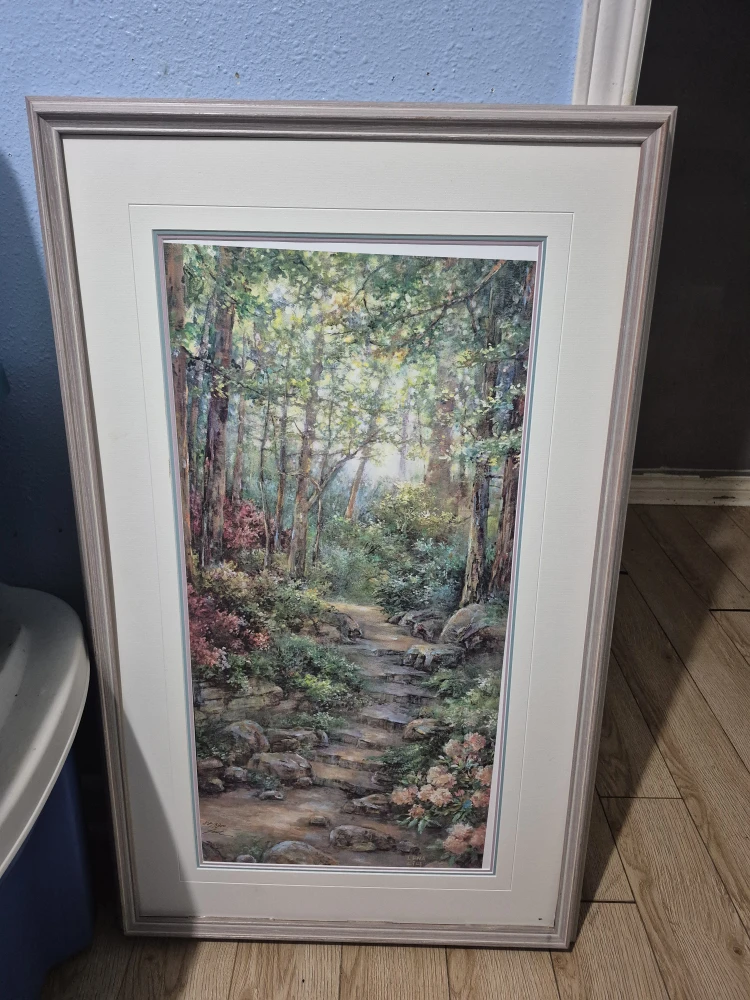 Framed Forest Path Art