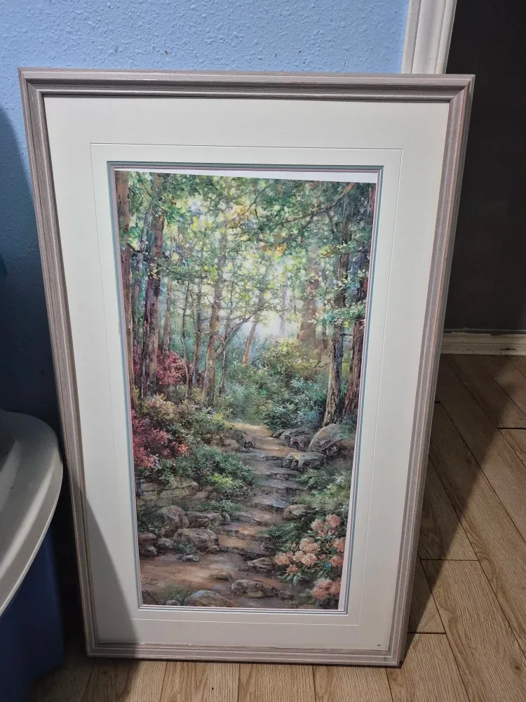 Framed Forest Path Art