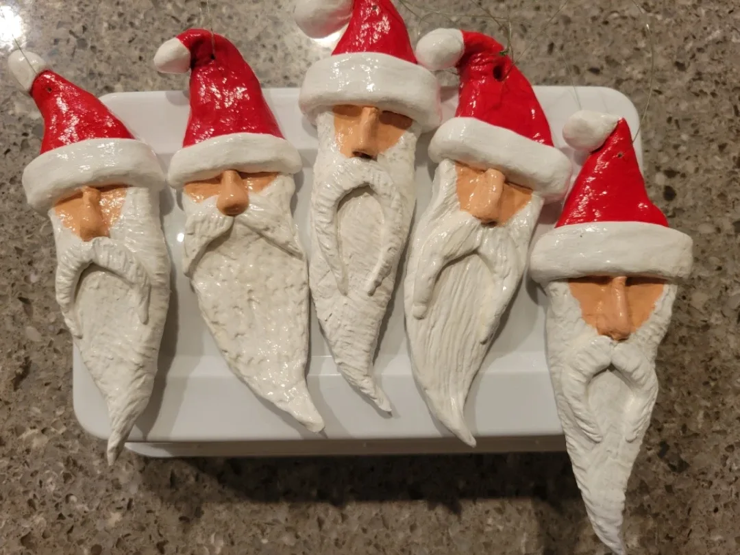 Handmade Santa Christmas Ornament Collection $7 each image indicator(3)