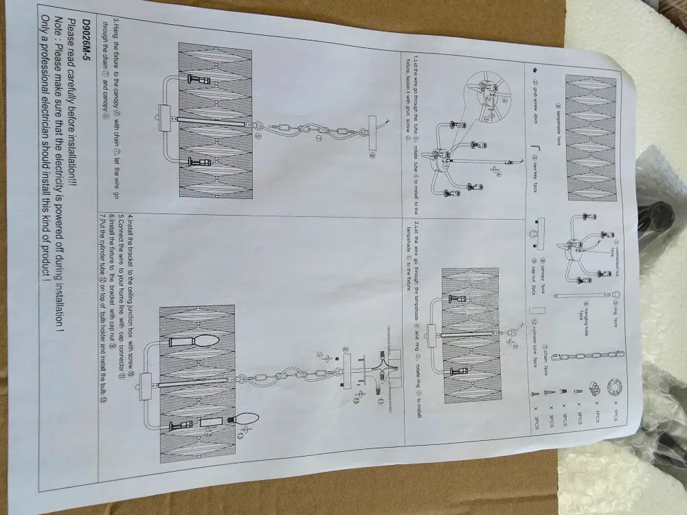 Rattan Woven Drum Chandelier - New in Box! image indicator(4)