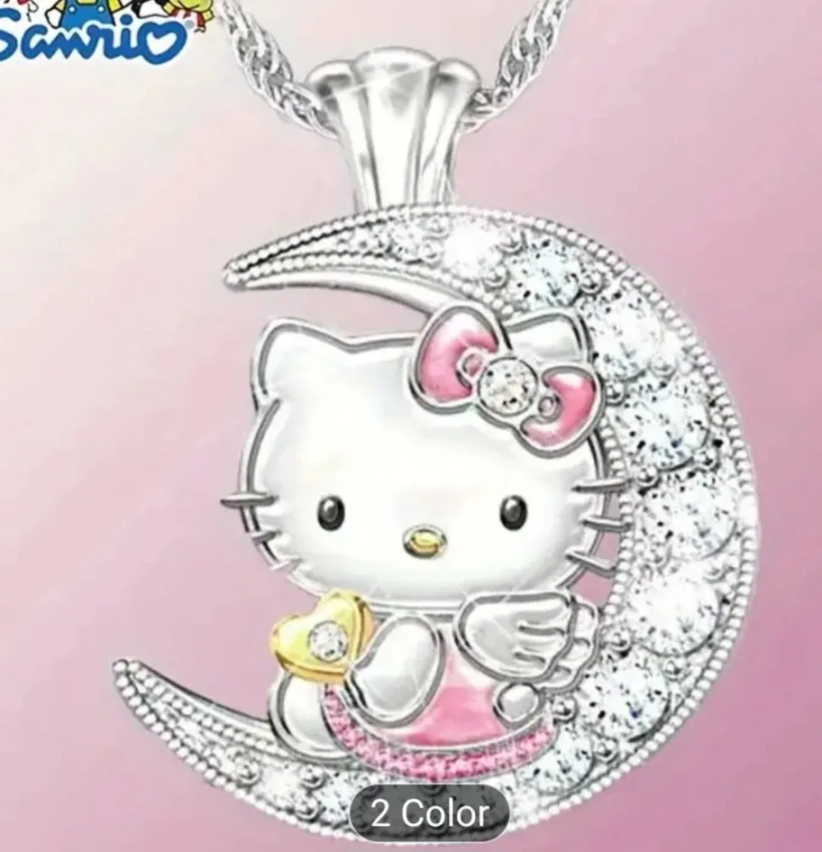 Hello Kitty Moon Pendant Necklace
